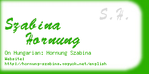 szabina hornung business card